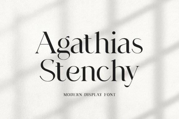 Agathias Stenchy: A Modern Display Font for Consistent Branding