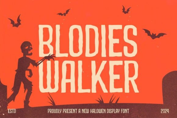Blodies Walker: A Halloween Display Font That Brings Editorial Mood to Life