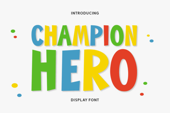 Champion Hero: A Playful Display Font for Handmade Products