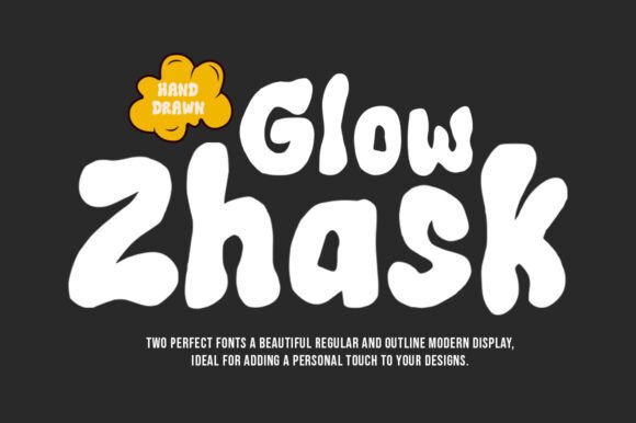 Glow Zhask: A Hand-Brush Typeface for Modern Branding