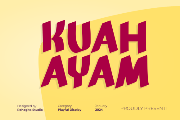 Kuah Ayam Font: A Display Typeface for Bold Digital Experiences