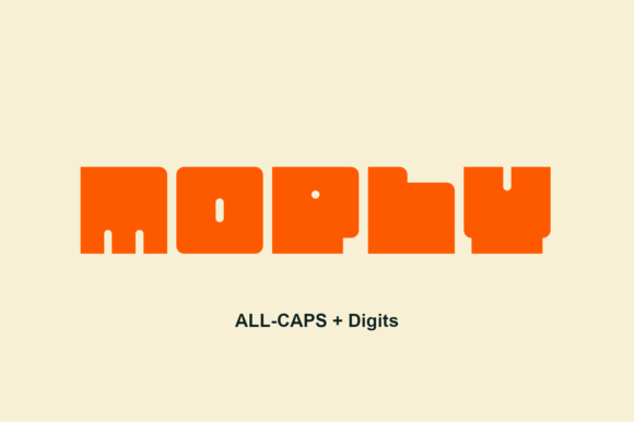Moply Font: A Bold Retro Typeface for Handmade Products and Printables