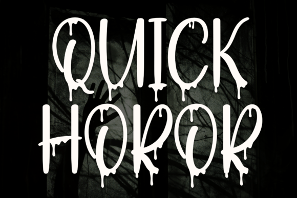 Quick Horor: A Melting Display Font for Bold Campaigns