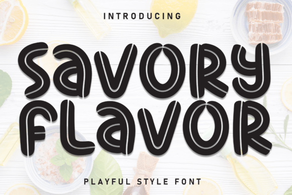 Savory Flavor: A Whimsical Display Font for Branding