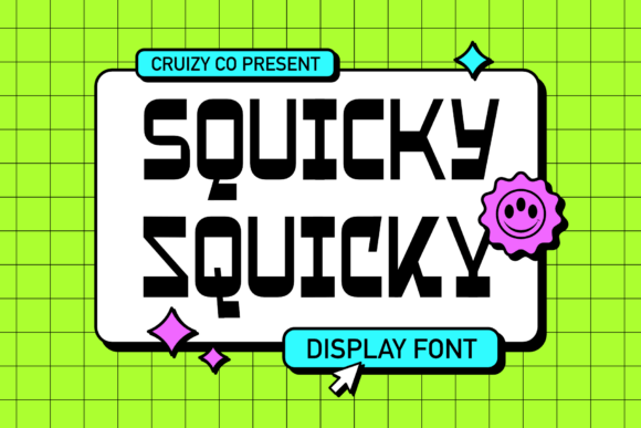 Squicky: A Display Font with Retro-Funk Energy for Editorial Design